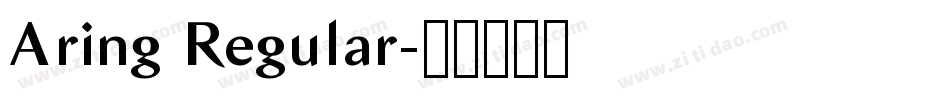Aring Regular字体转换